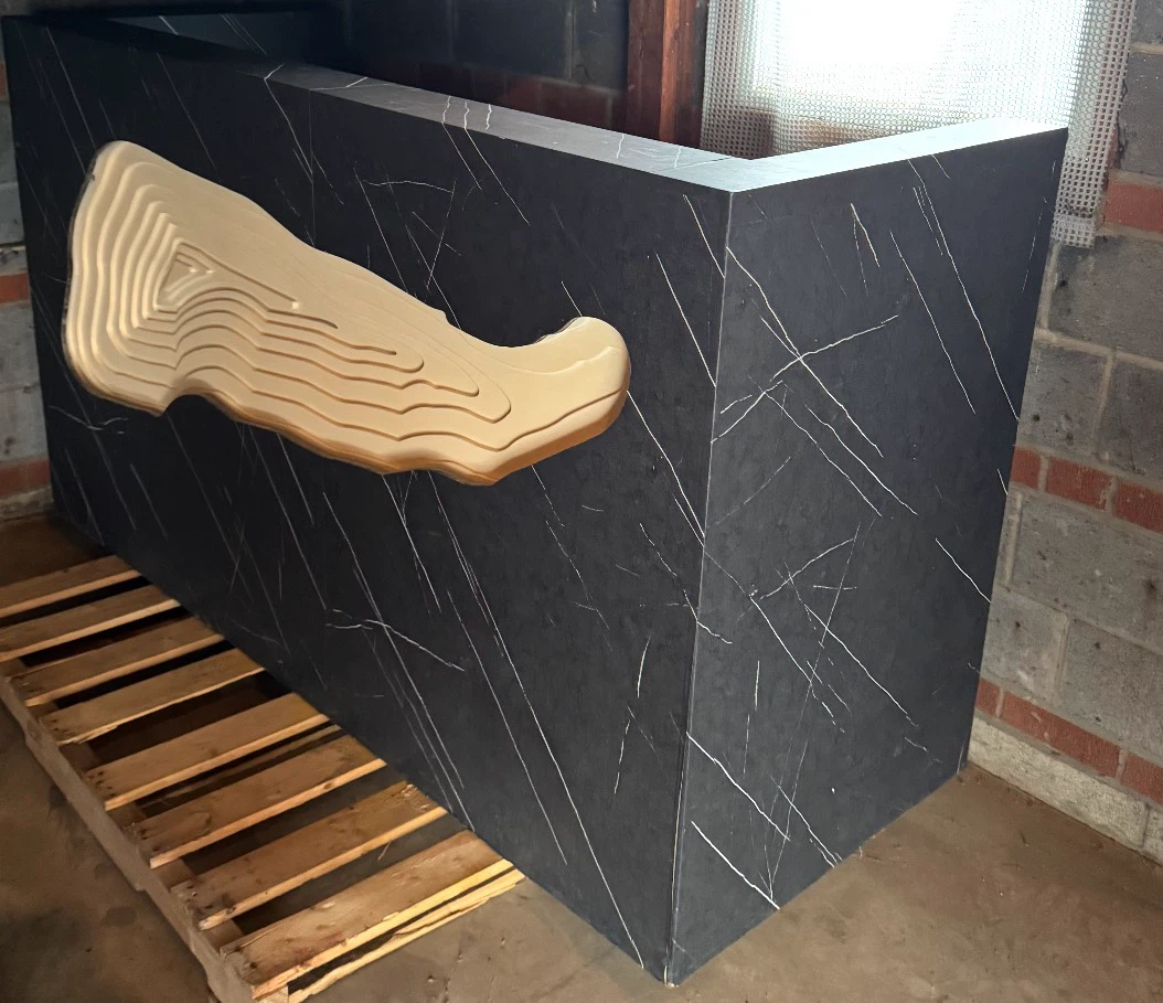 Custom Modern Reception Desk with LED Lighting - photo 2