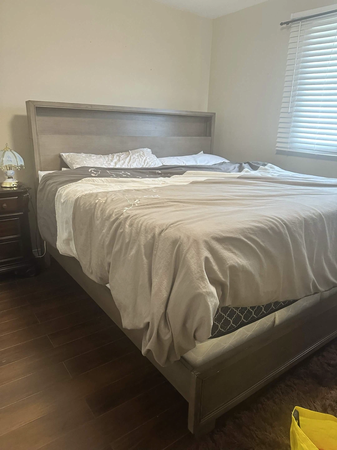 King Size Bed Frame + Mattress + Box Spring (ORANGEVILLE)