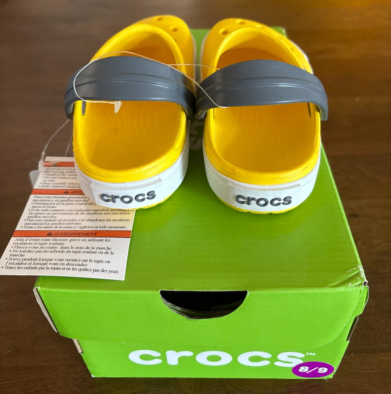 Crocs Yellow Clogs Size 8/9 - photo 2