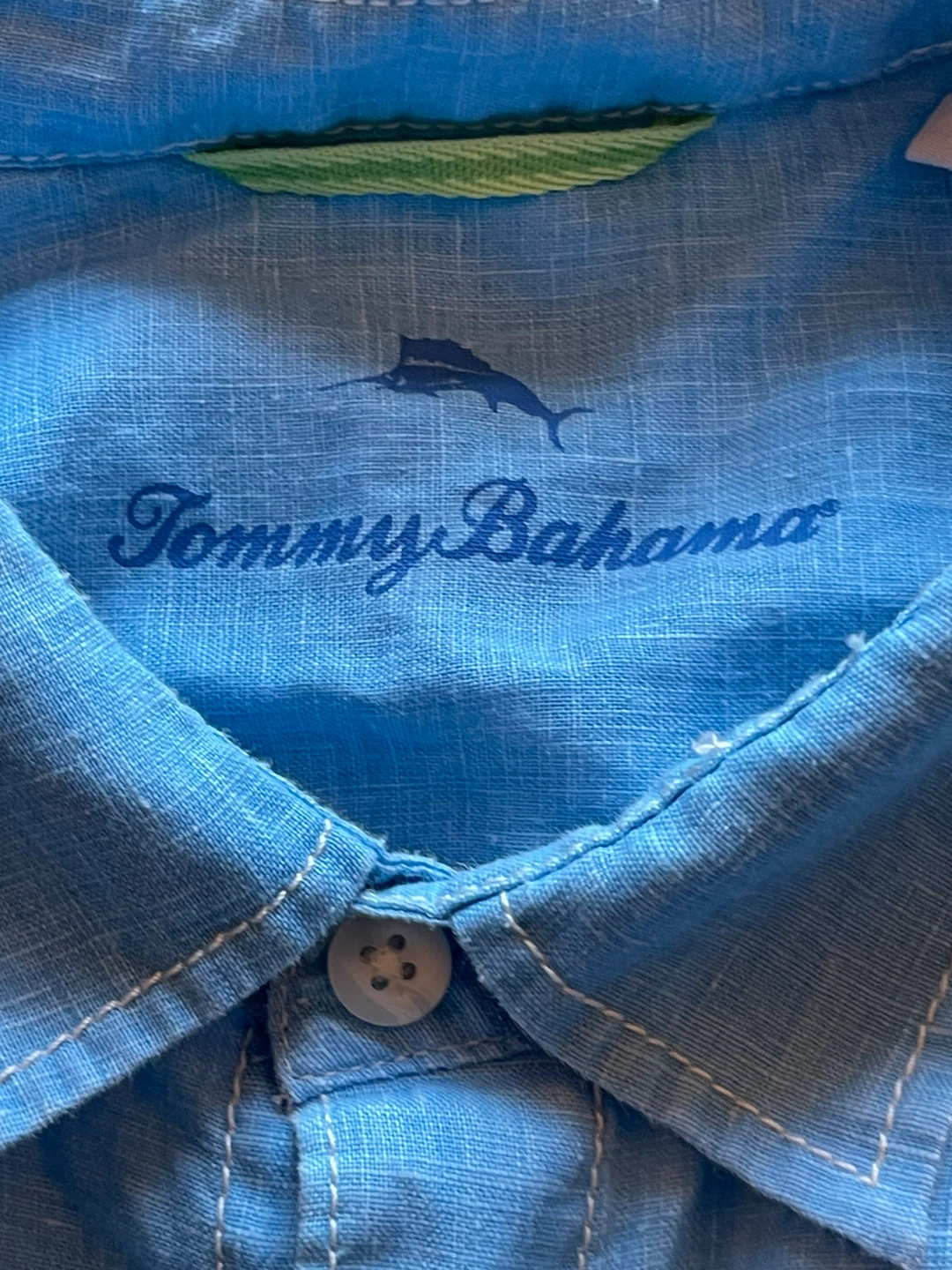 Tommy Bahama Men's Blue Linen Shirt - photo 4