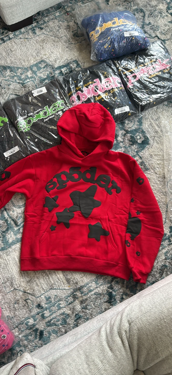 Sp5der Hoodie Red