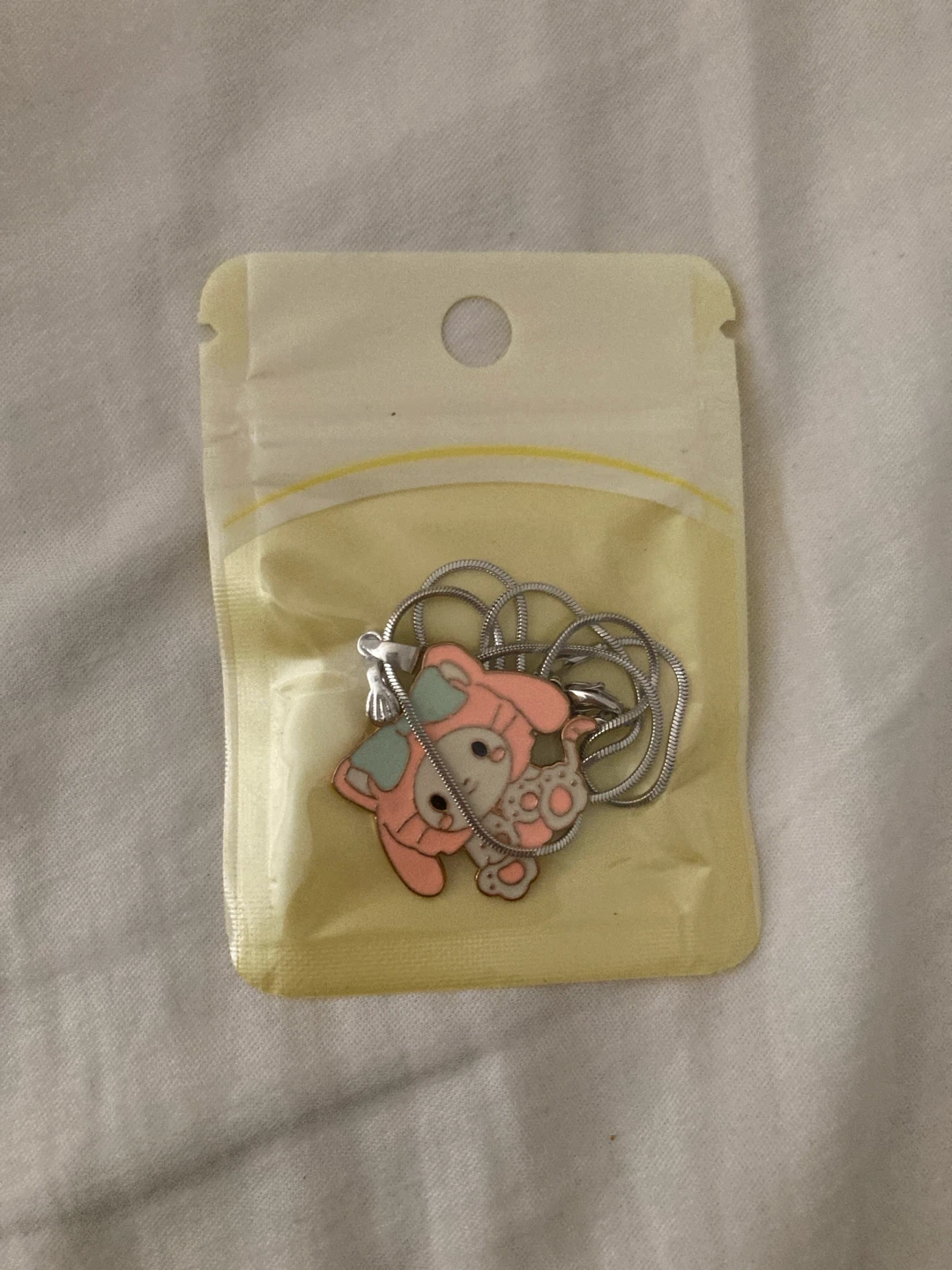 sealed sanrio my melody necklace (doesn't tarnish)