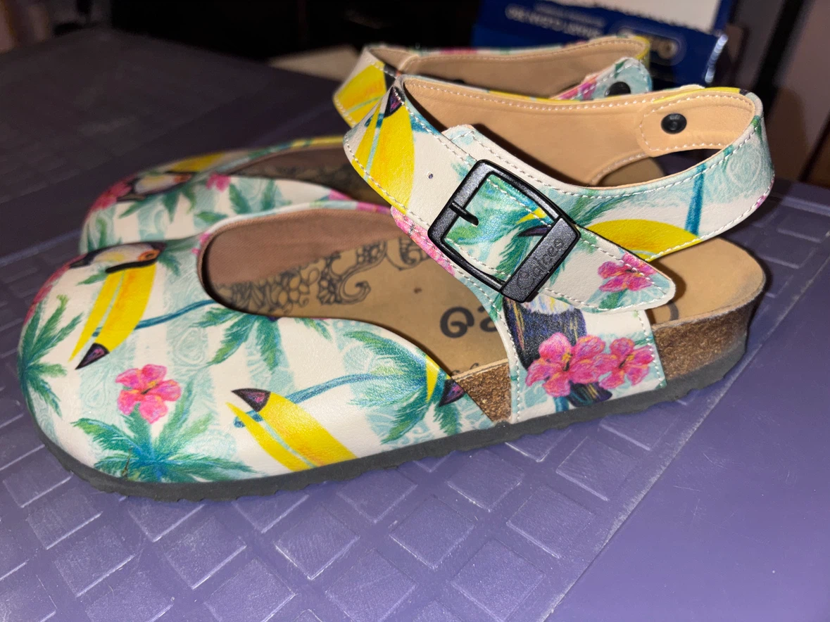 Calceo Women's Sandals Size 41 Tropical Toucan Print - photo 2