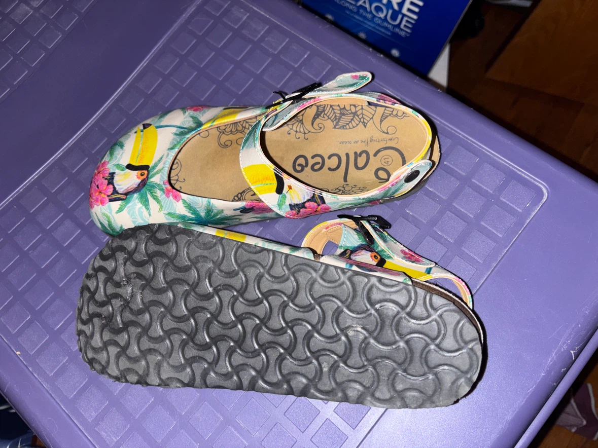 Calceo Women's Sandals Size 41 Tropical Toucan Print - photo 3