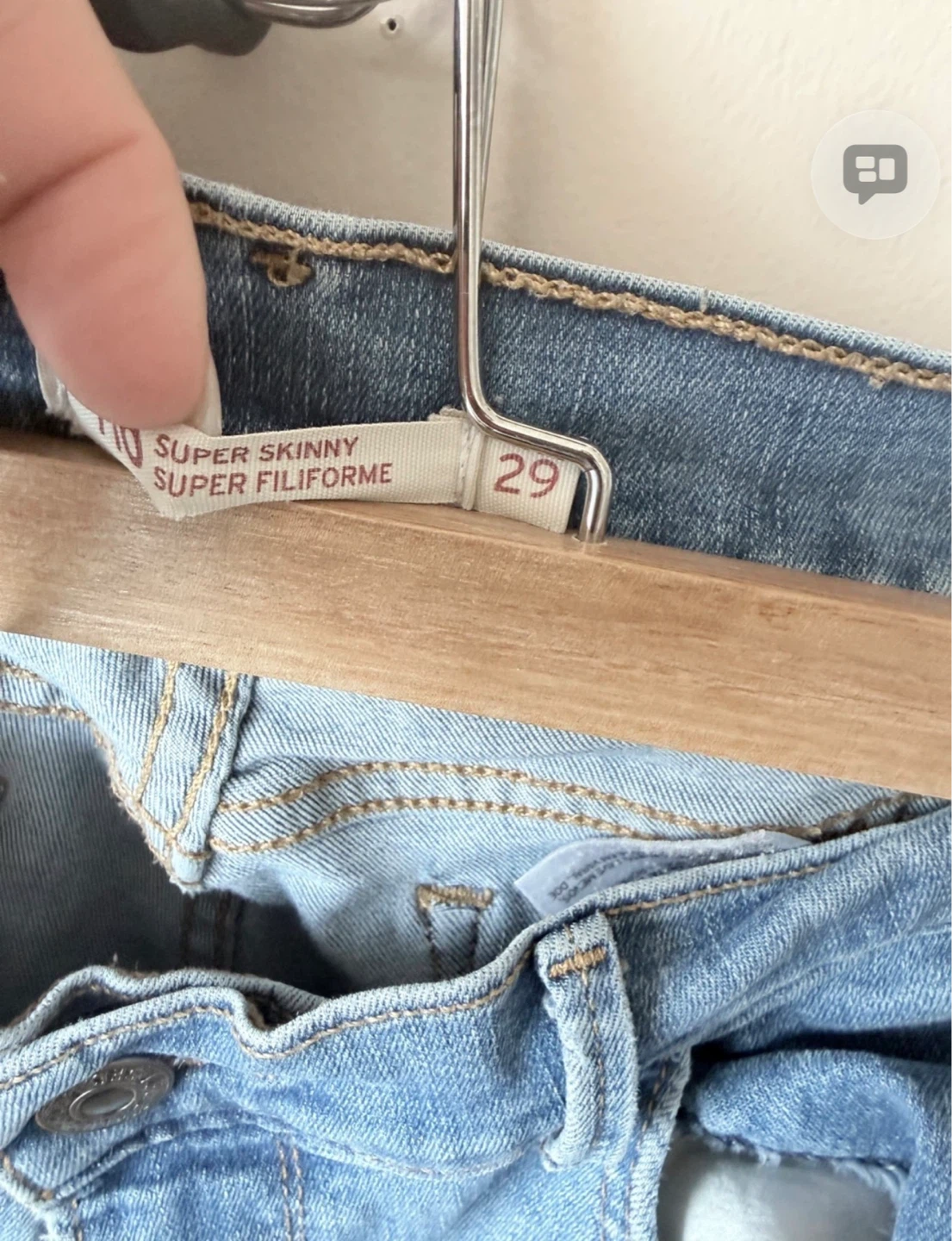 Levi's 710 Super Skinny Jeans Size 29 - photo 4
