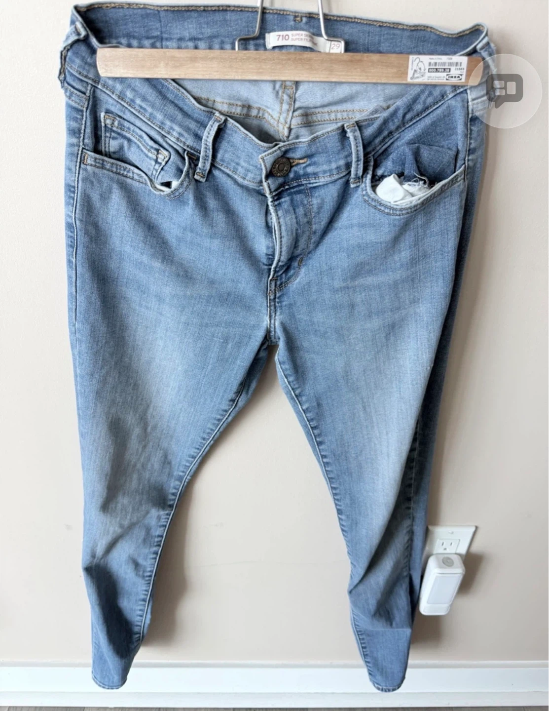 Levi's 710 Super Skinny Jeans Size 29 - photo 2