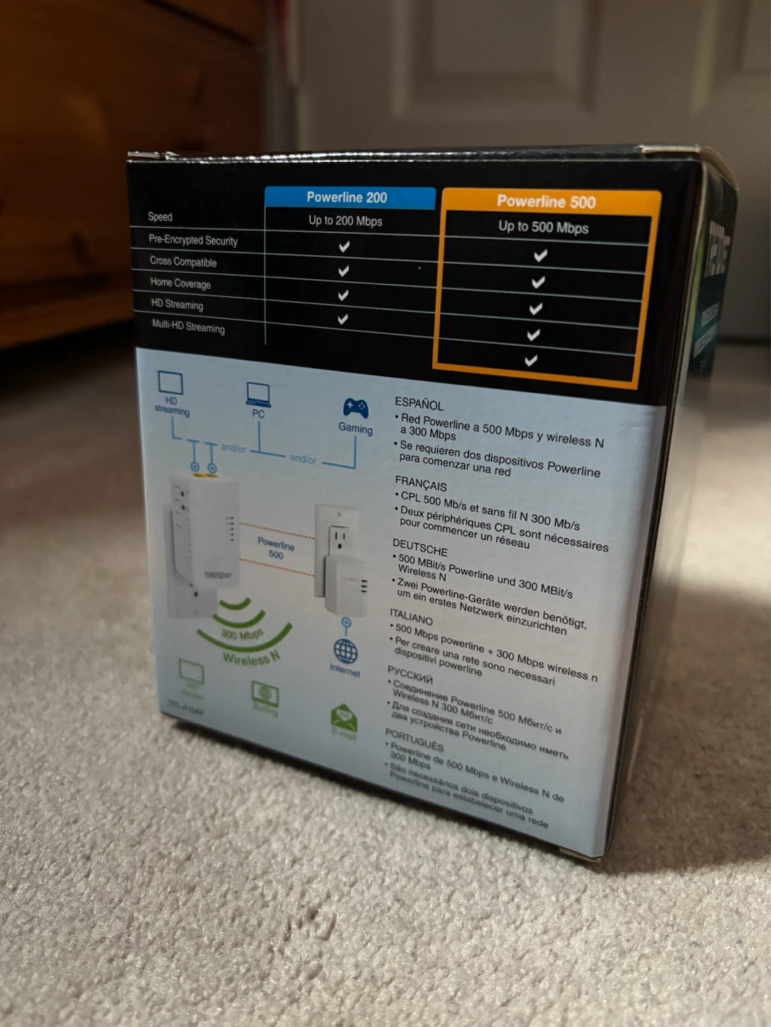 TRENDnet Powerline 500 AV Wireless Access Point and Ethernet - photo 2