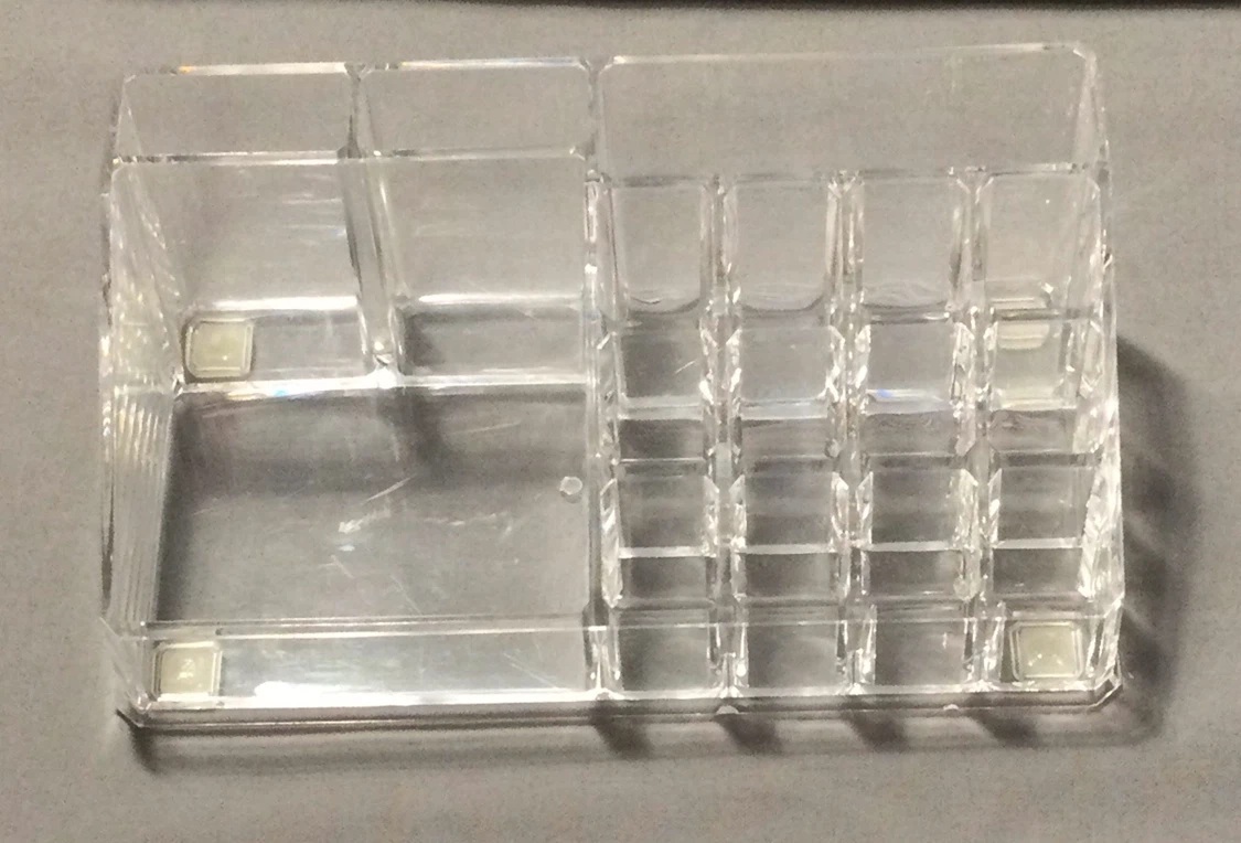 Clear Acrylic Makeup and Desk Organizers,  Set of 4