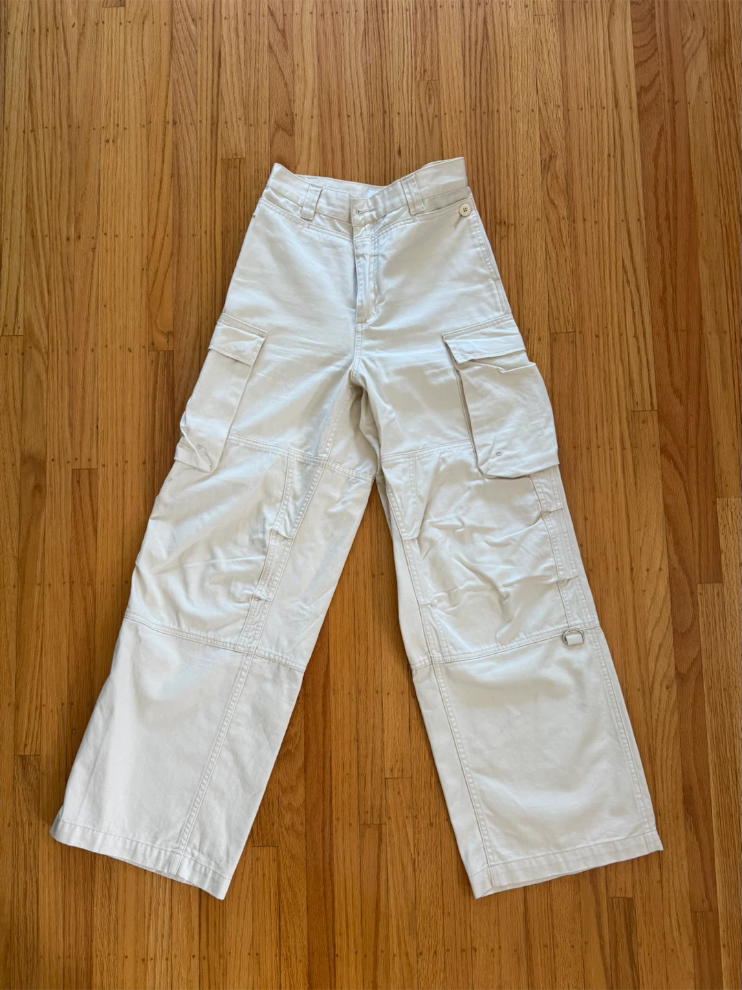 Cream Cargo Pants