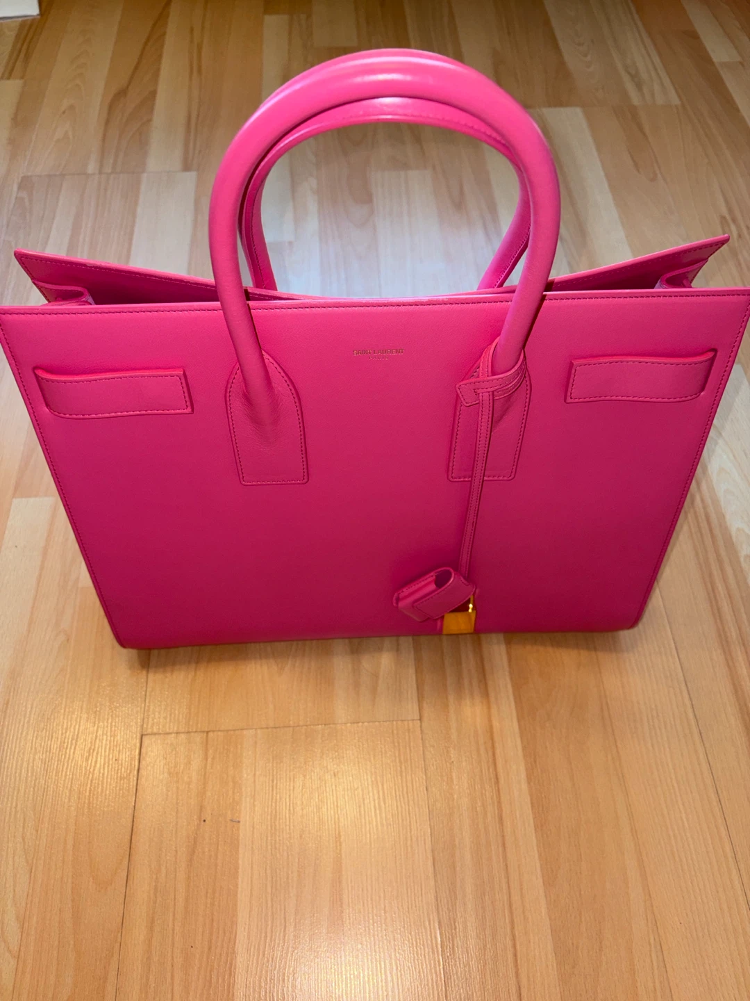 Saint Laurent Pink Leather Tote Bag - photo 2