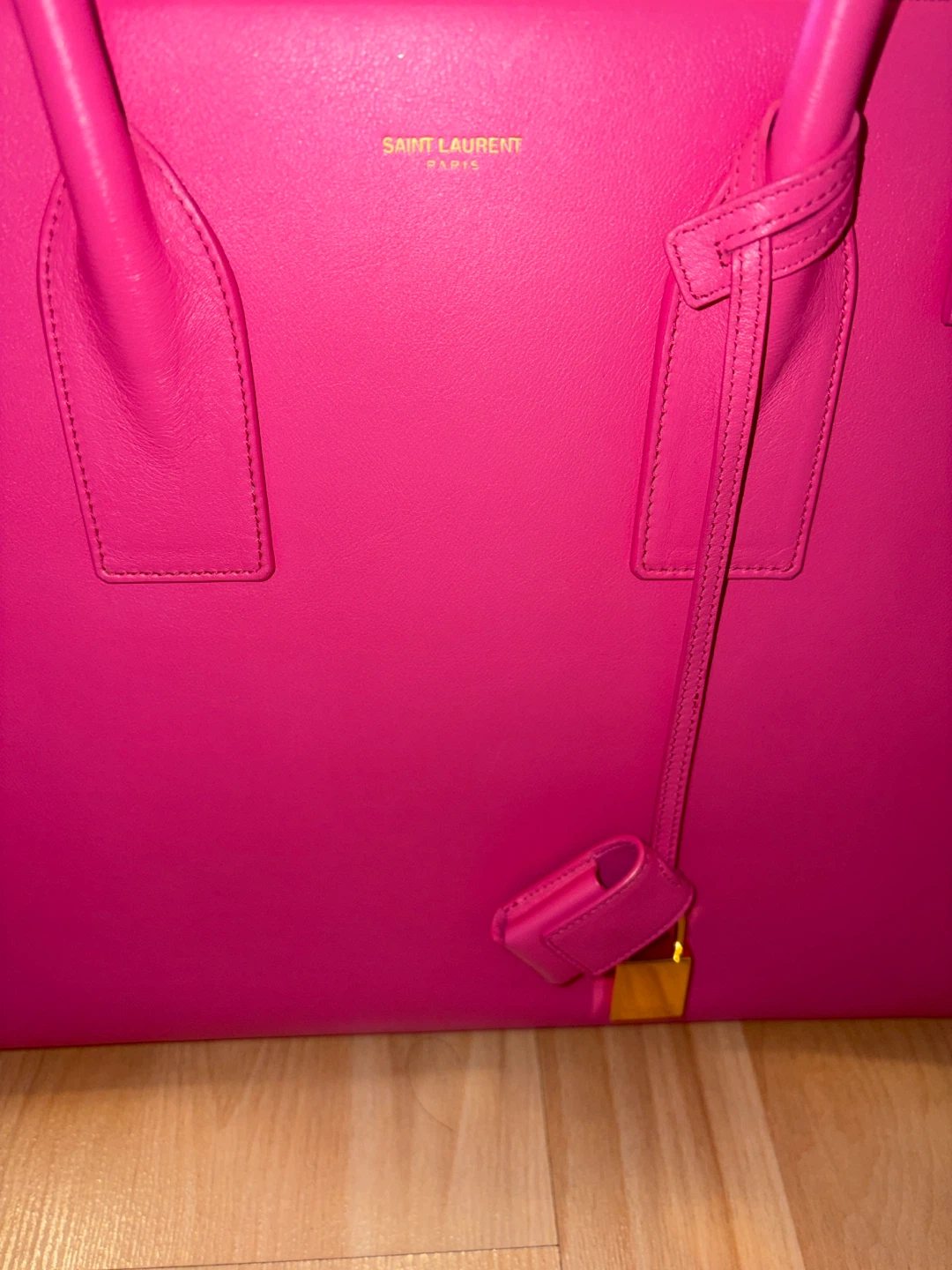 Saint Laurent Pink Leather Tote Bag - photo 4