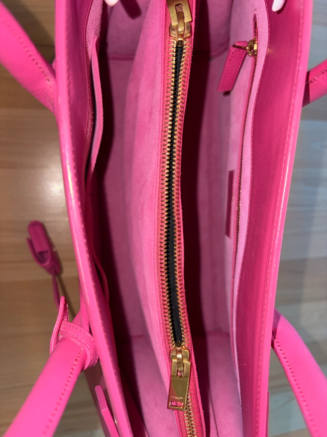 Saint Laurent Pink Leather Tote Bag - photo 5