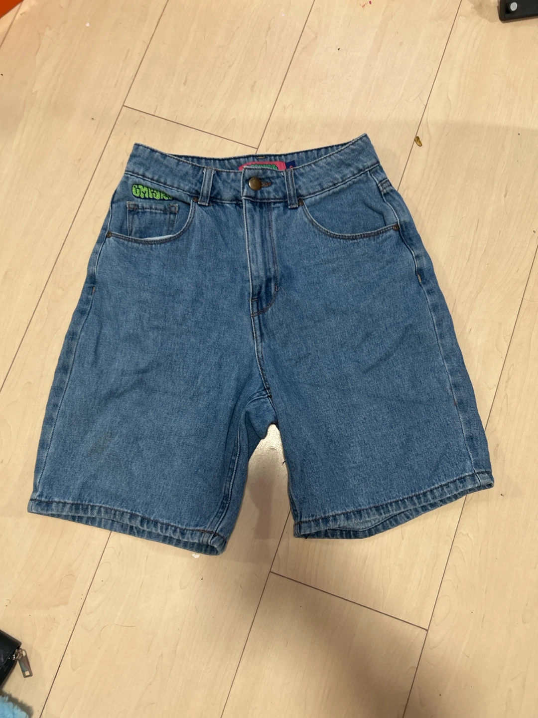 GIRLFRIEND COLLECTIVE EMPYRE Denim jorts Size 0 - photo 2