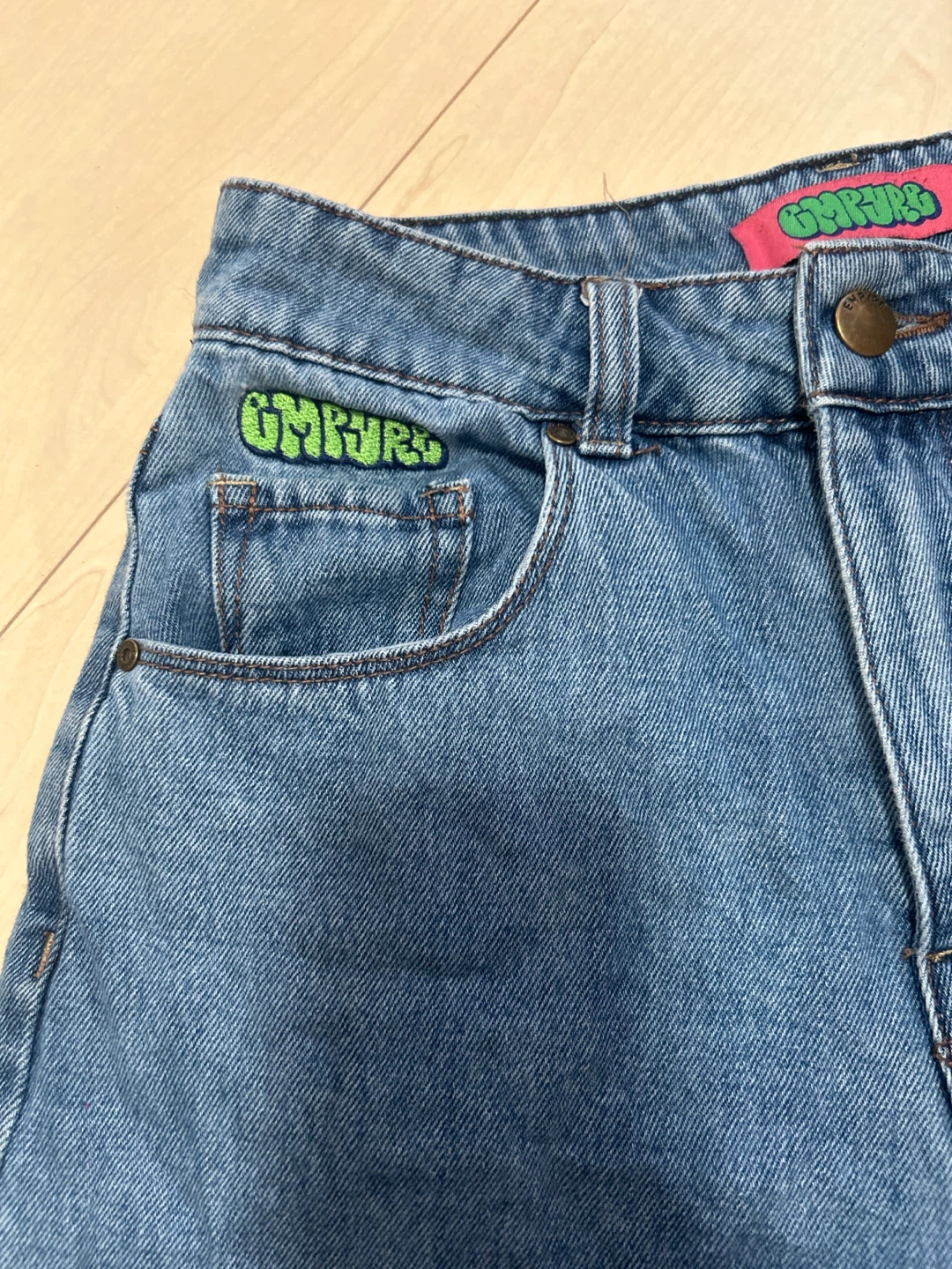 GIRLFRIEND COLLECTIVE EMPYRE Denim jorts Size 0 - photo 5
