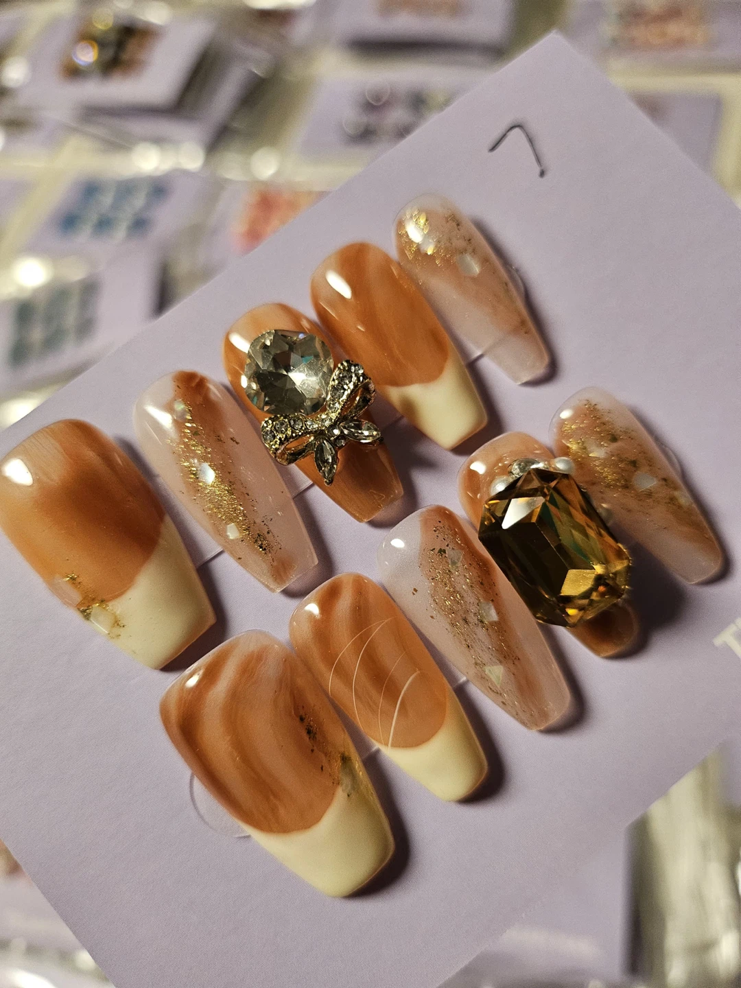 6 designs of Handcrafted Press-On Nail Sets - photo 3