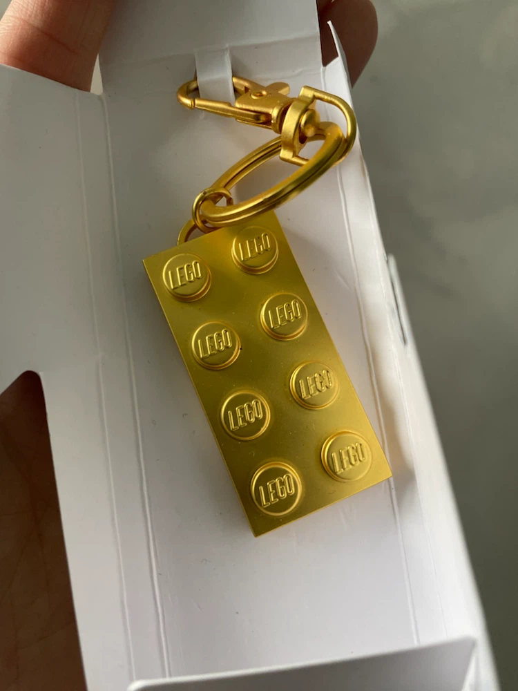 Gold Lego Brick Keychain - photo 2
