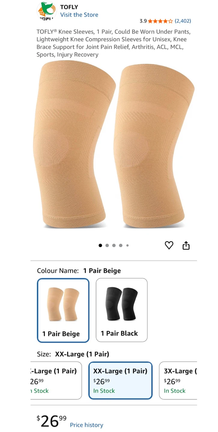 New TOFLY® Knee Sleeves- size XXL