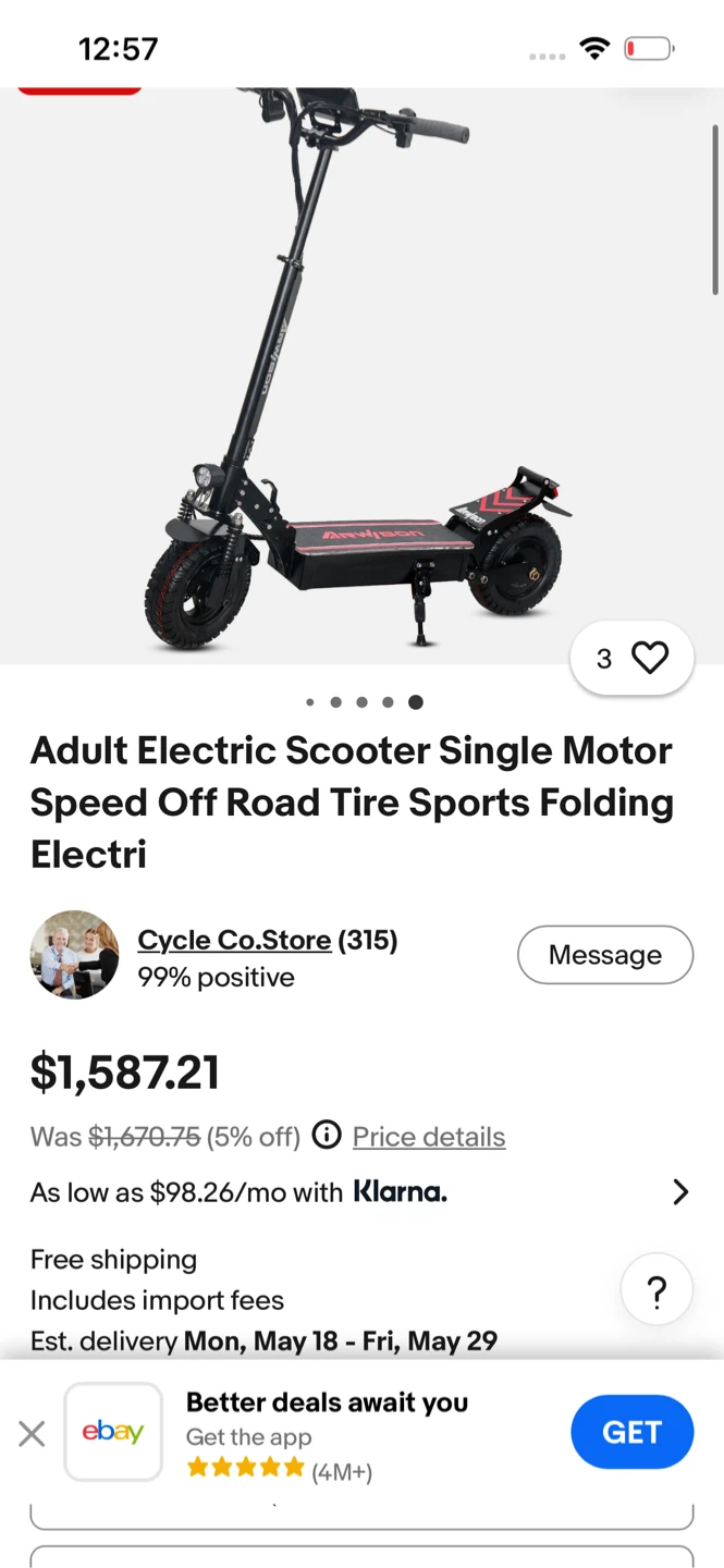 Electric scooter 38 mph - photo 3