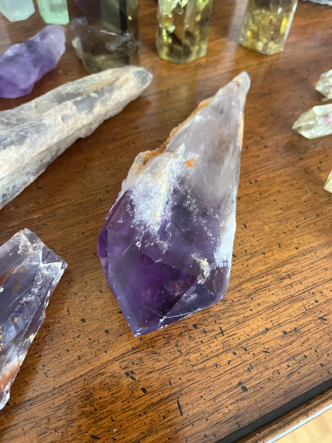 Natural Raw Amethyst Root, Deep Purple Point, 6” - photo 5