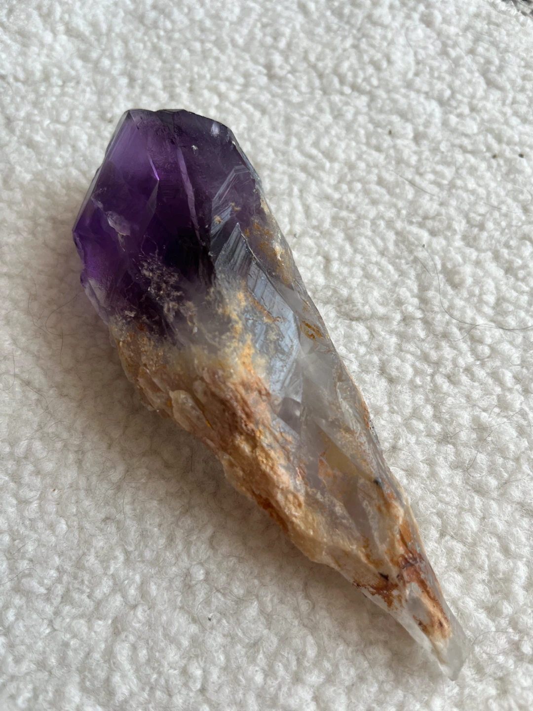 Natural Raw Amethyst Root, Deep Purple Point, 6” - photo 3