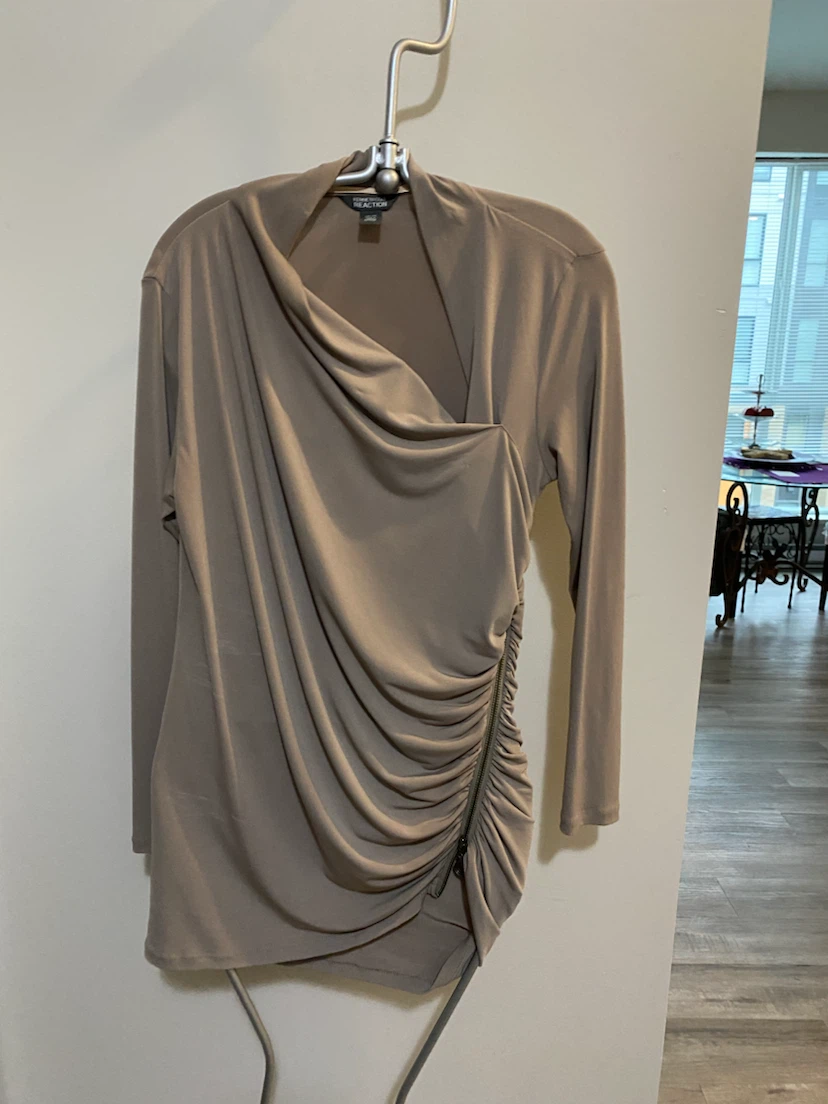 Cache Black Ruched Dress with Ring Detail - photo 5
