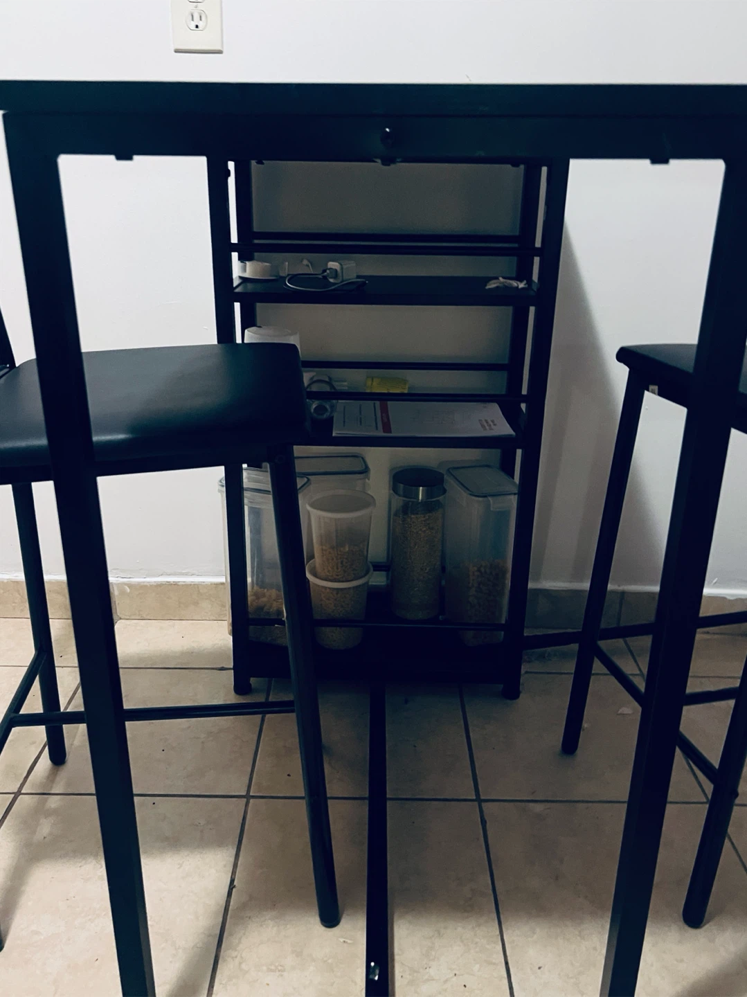 Black Dining Table Set with 2 Chairs - photo 2