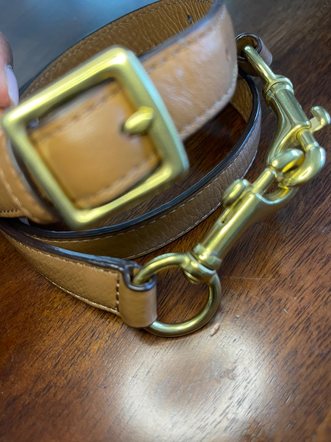 Brown Leather bag Strap - photo 2