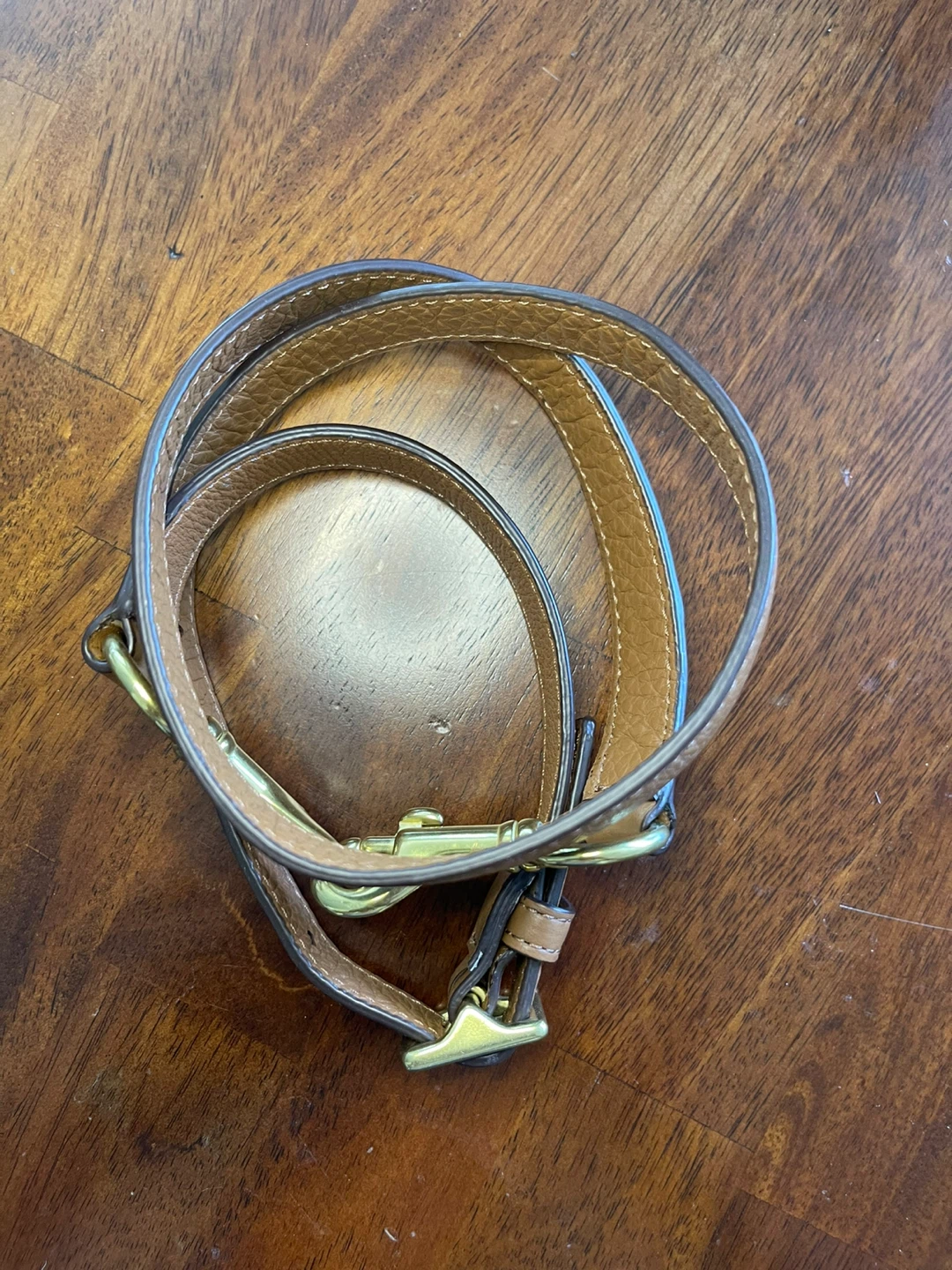 Brown Leather bag Strap - photo 3