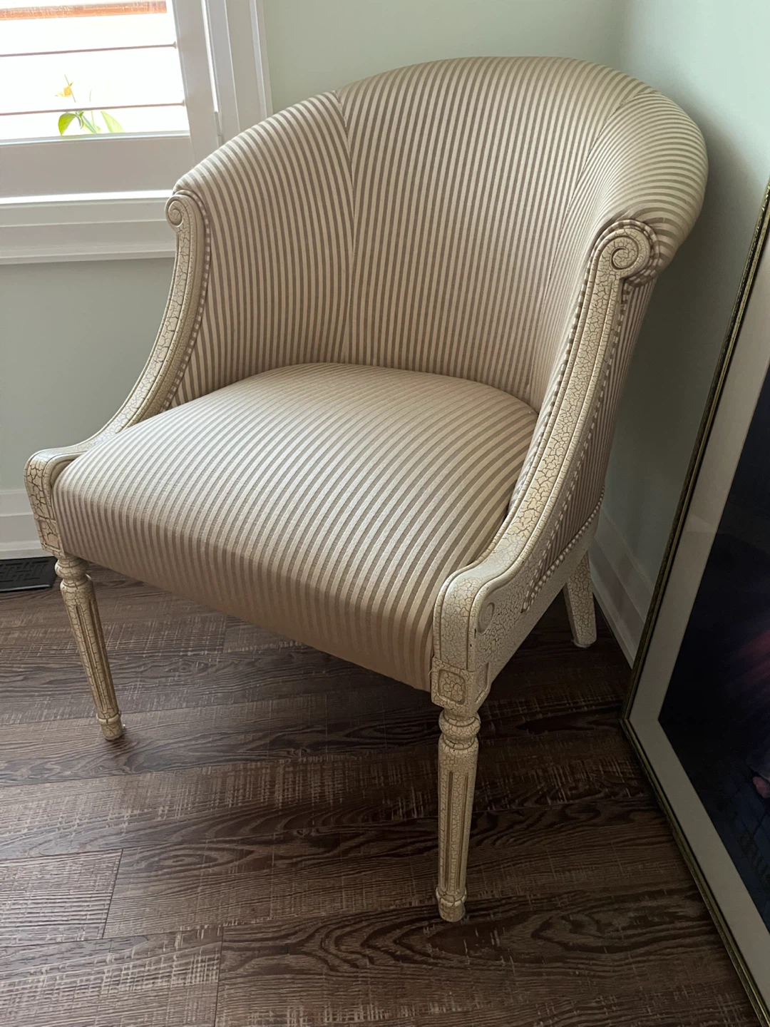 Striped Accent Chair