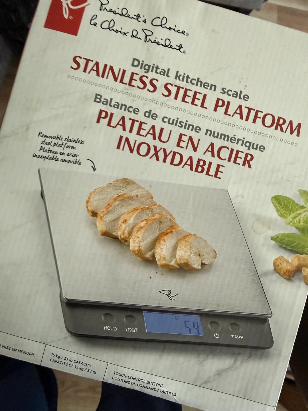 President's Choice Digital Stainless Steel Kitchen Scale