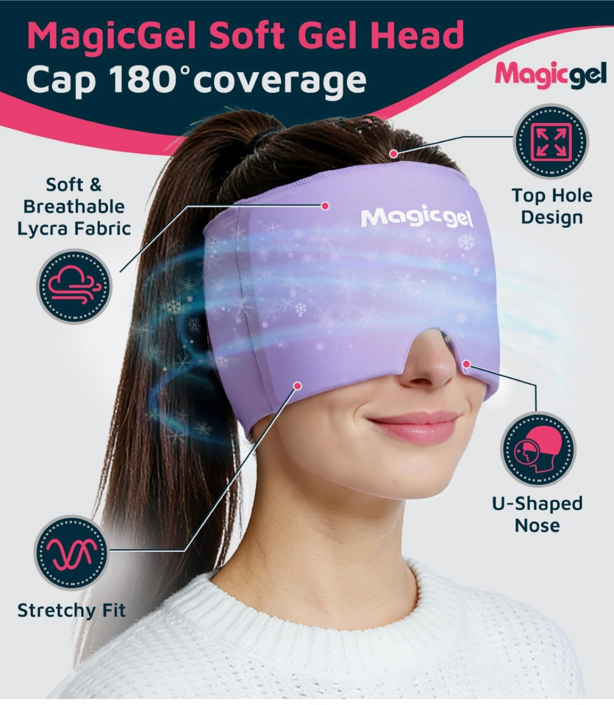 Soft Gel Head hat for Relief headache - photo 2