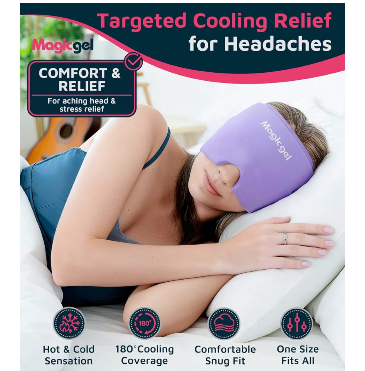 Soft Gel Head hat for Relief headache