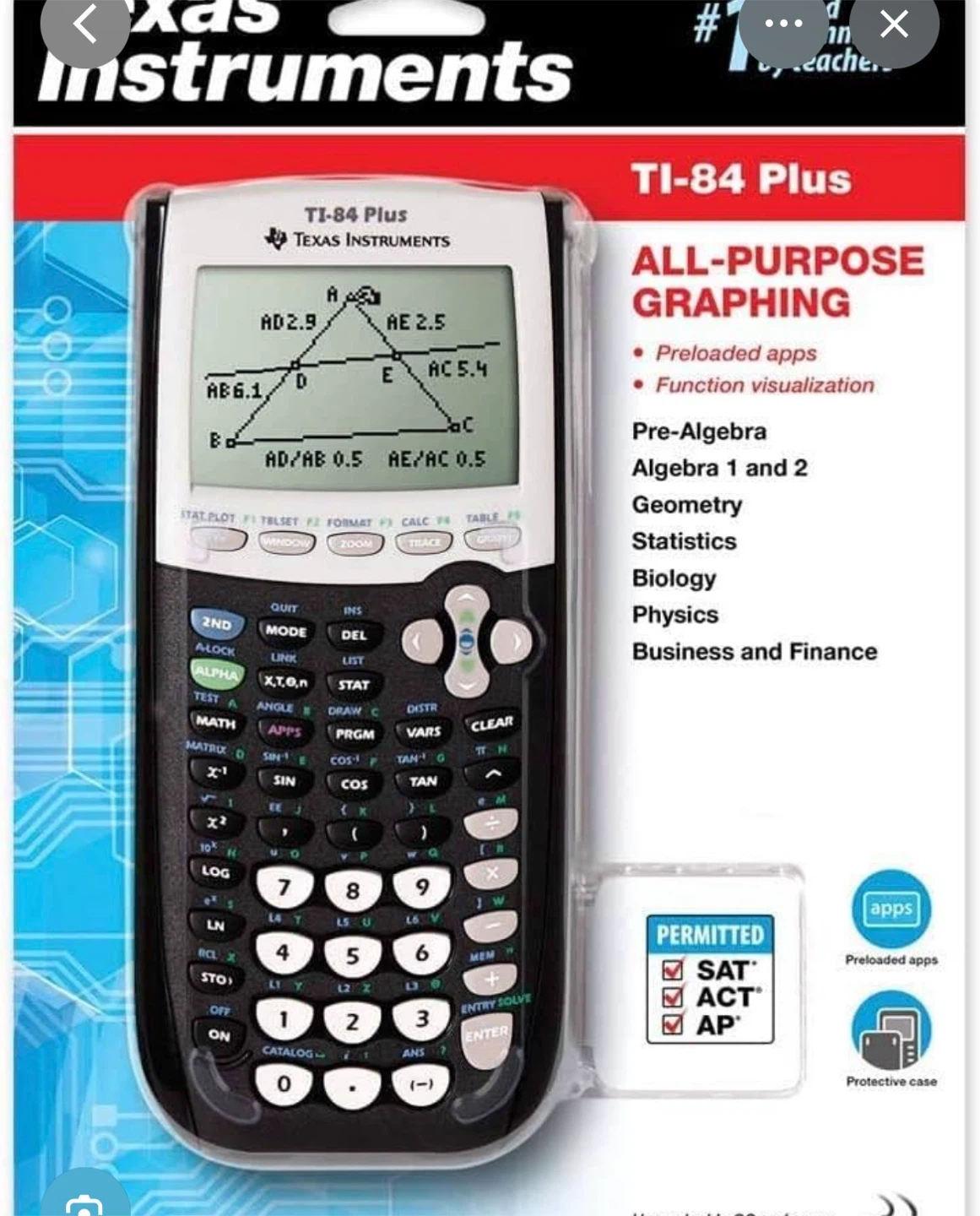 Texas Instruments TI-84 Plus All-Purpose Graphing Calculator