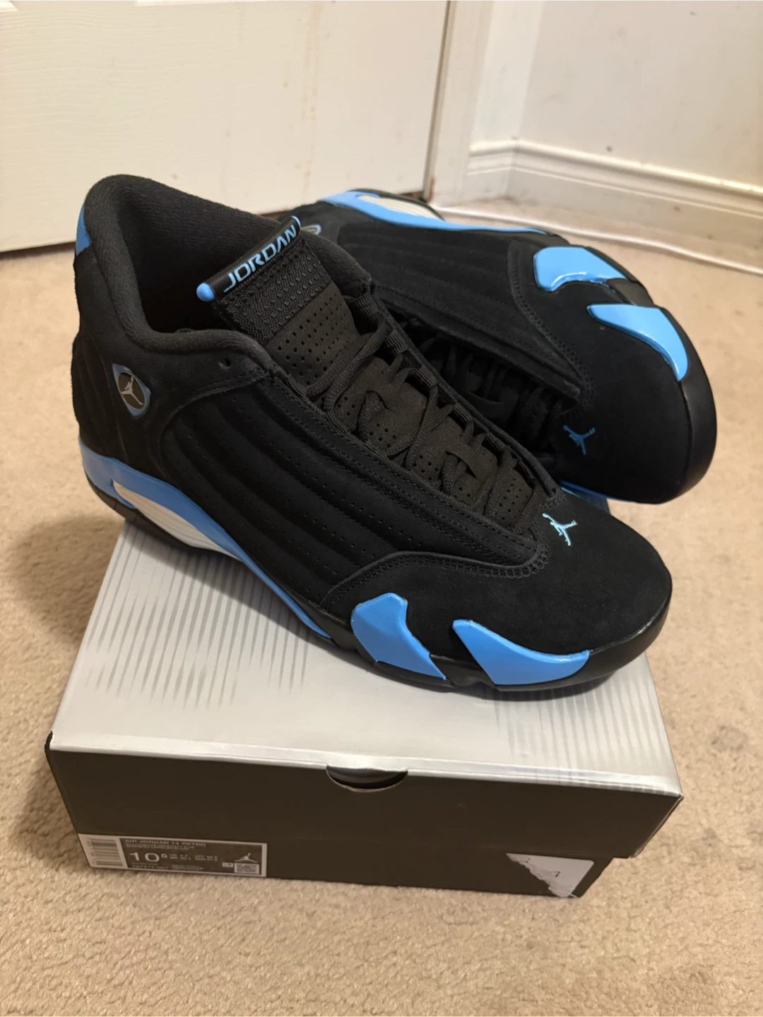 Jordan 14 Black University Blue
