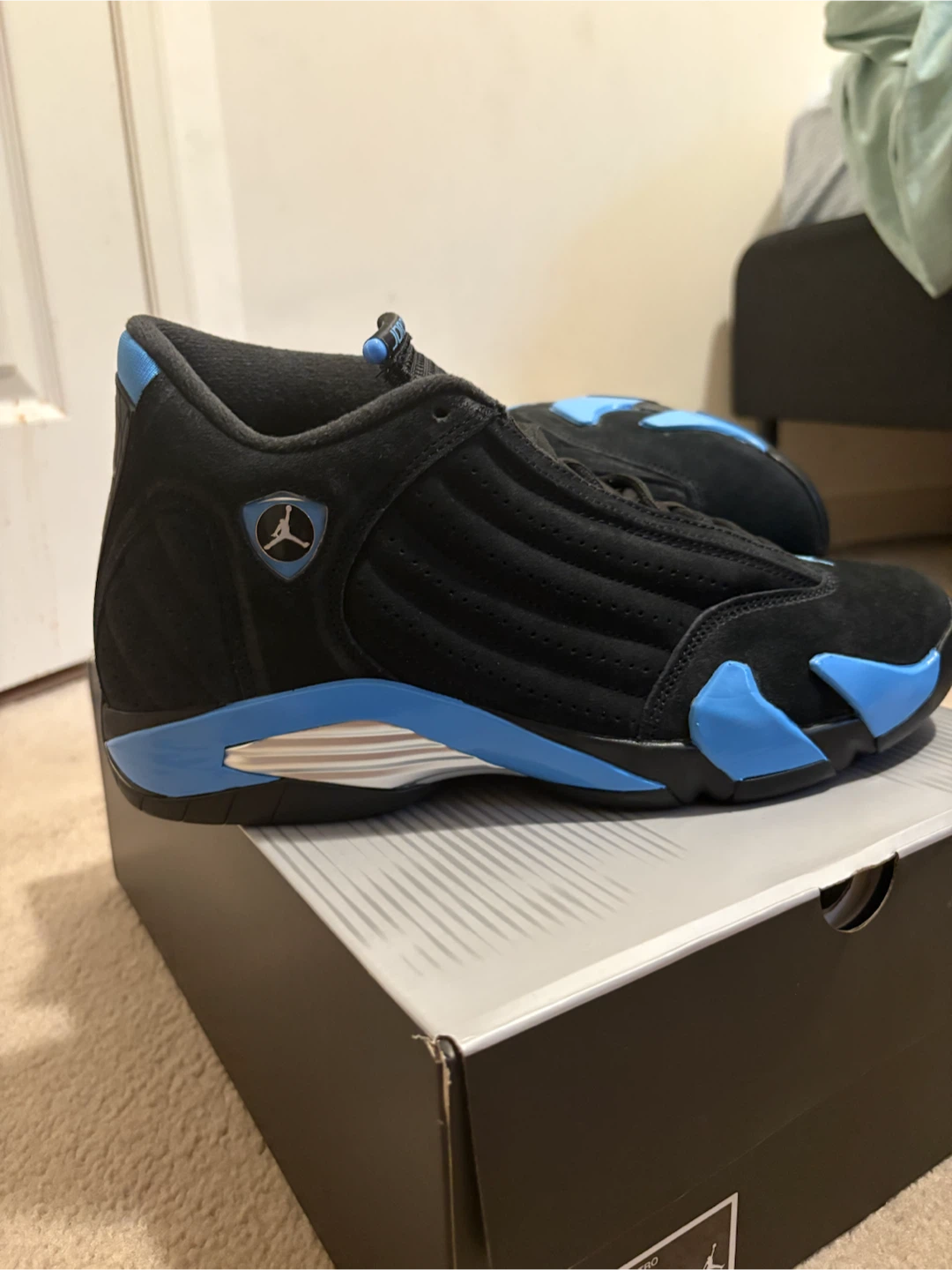 Jordan 14 Black University Blue - photo 2