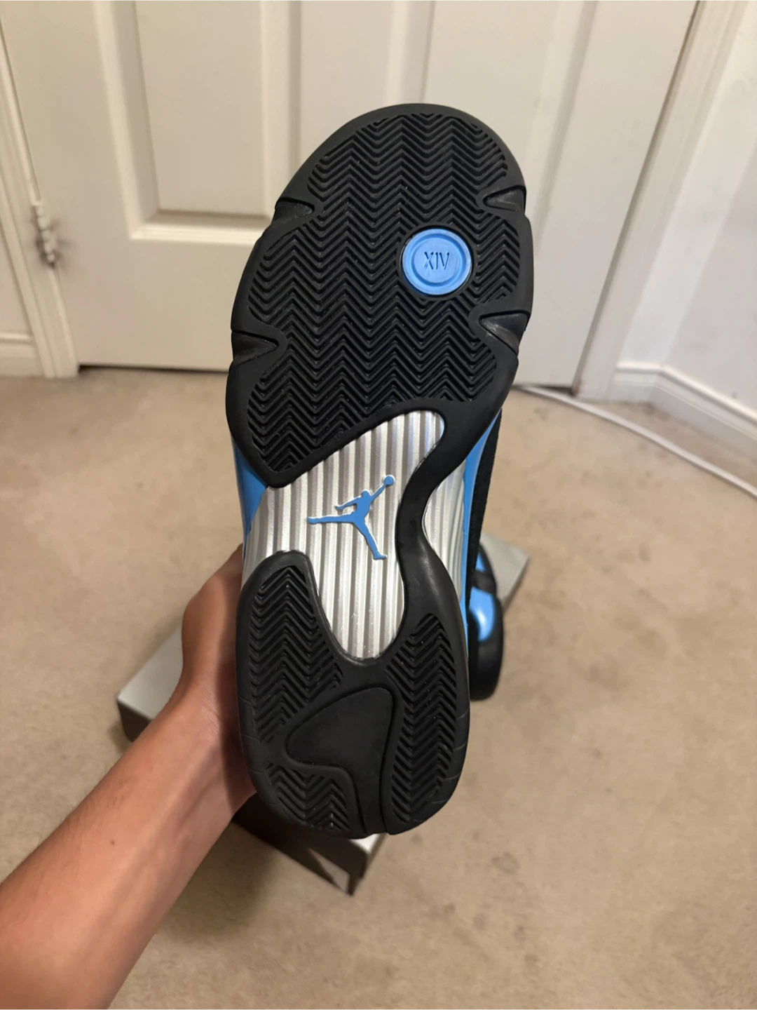 Jordan 14 Black University Blue - photo 4