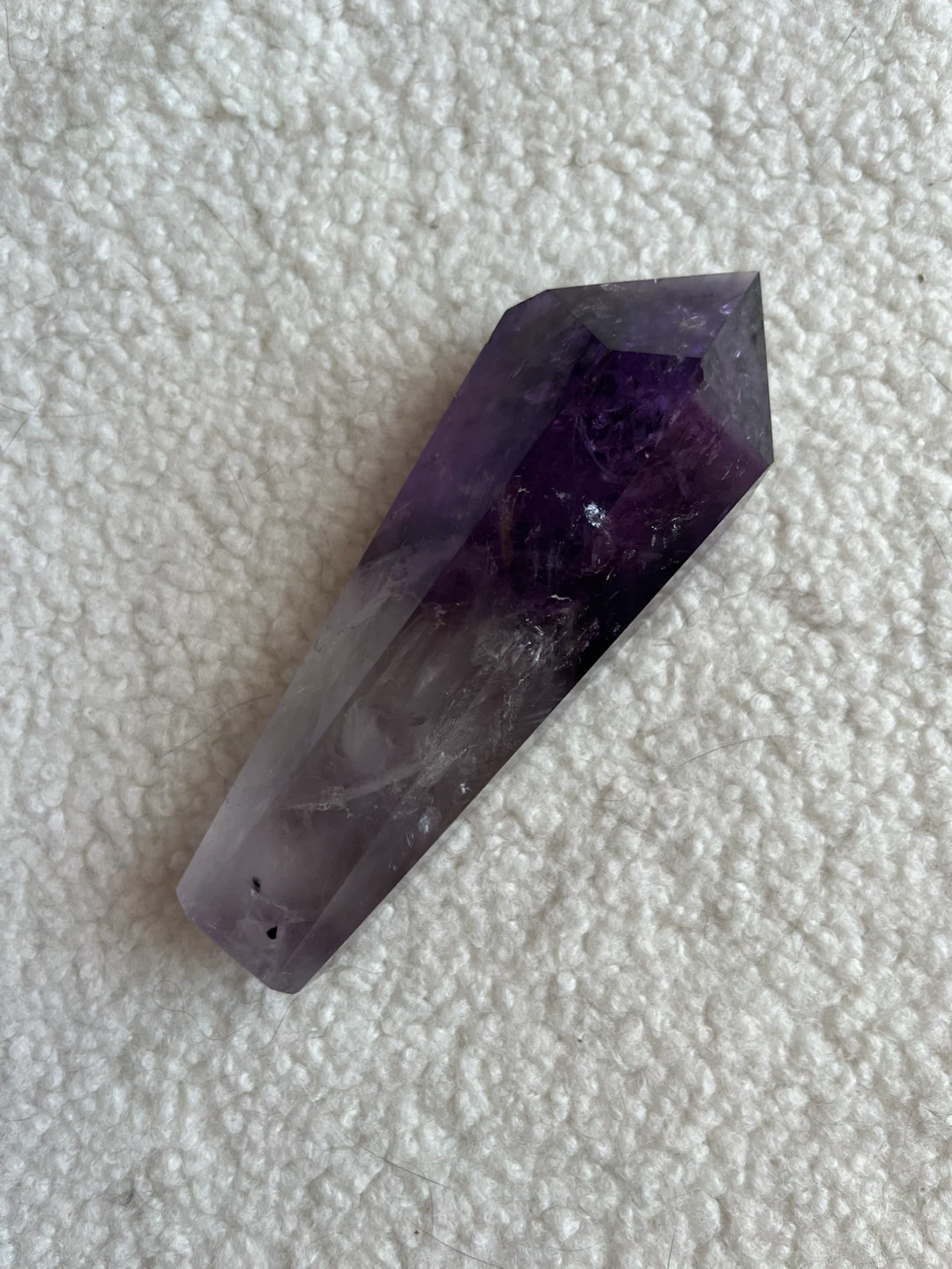 Polished Amethyst Crystal Wand, Deep Purple Crystal - photo 4