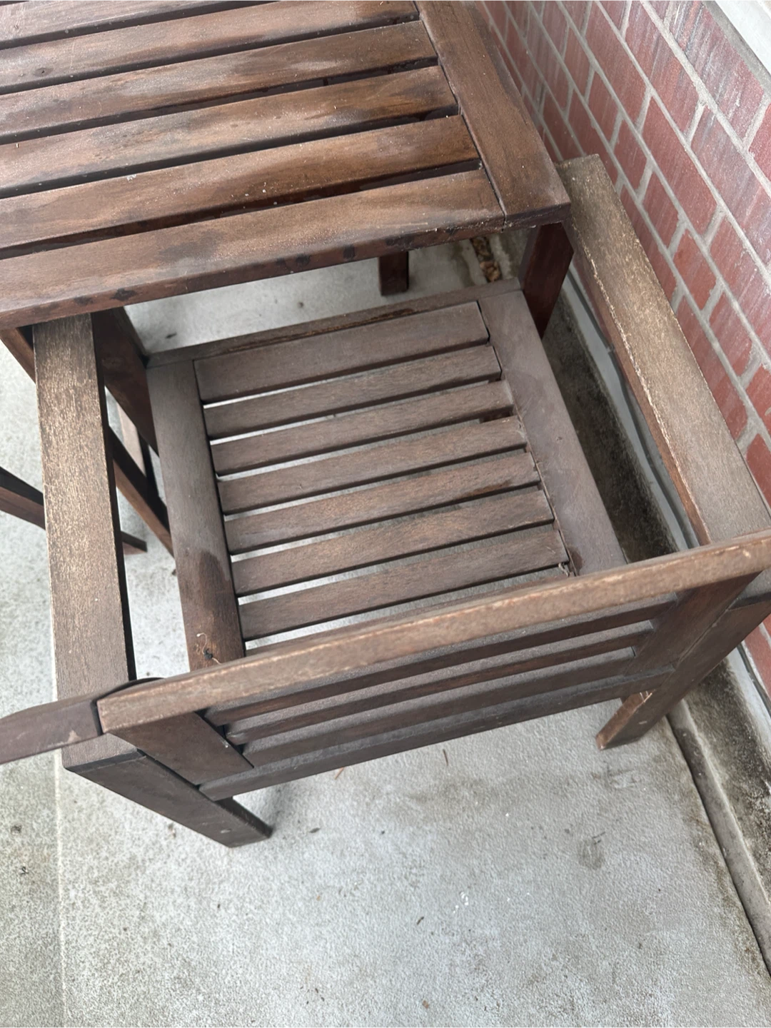 Wooden Balcony Table and Chairs Set - photo 3