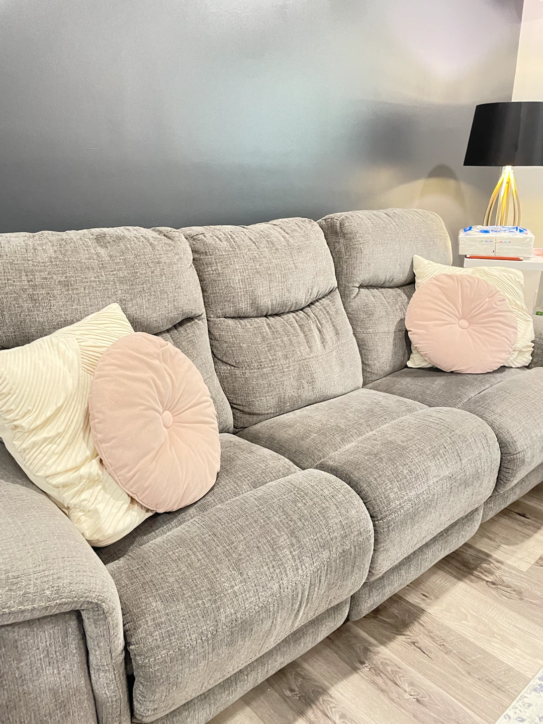 Grey 3-Seater Electric Reclining Sofa - photo 2