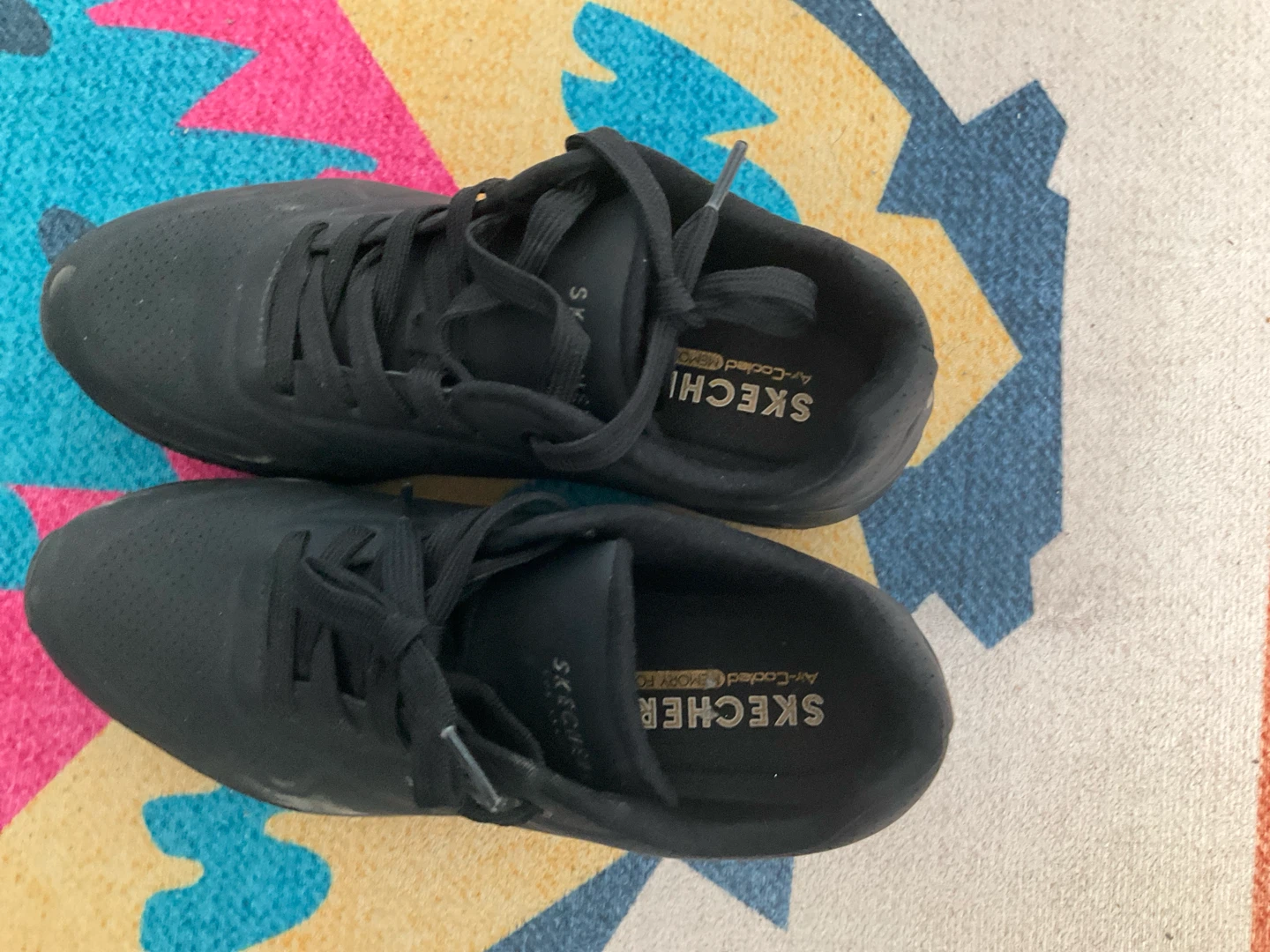 Skechers Air-Cooled Memory Foam Black Sneakers