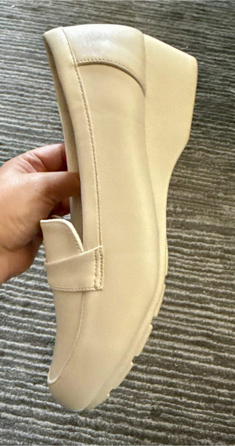 ALBERTO White Loafer Semi-Flats Size 5 - photo 4