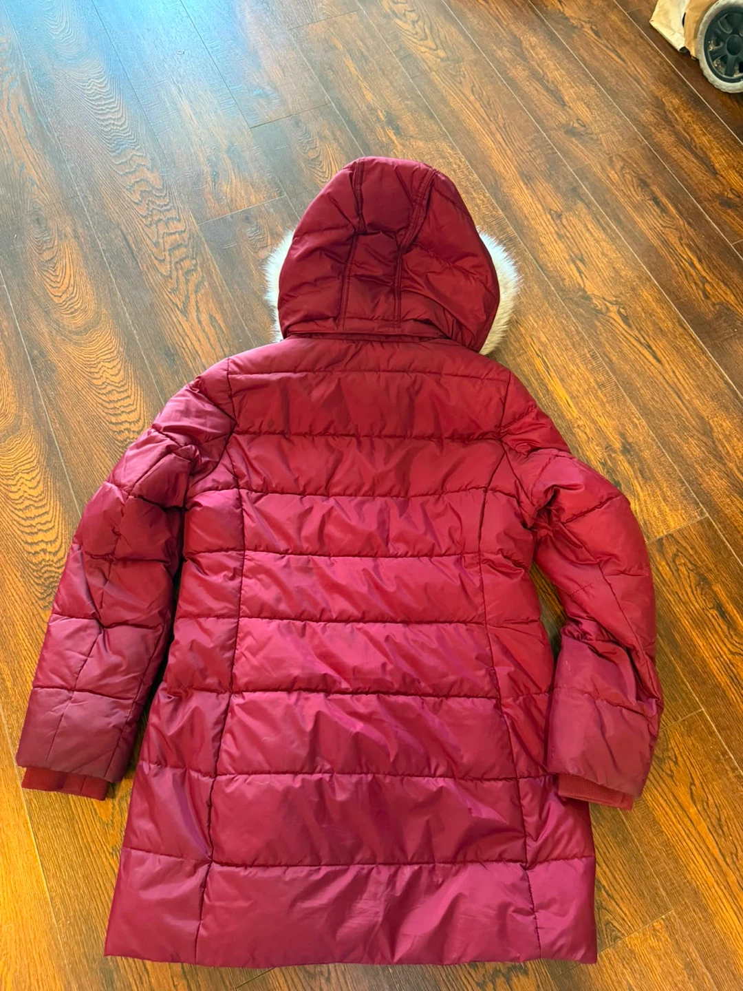 Tommy hilfigure  Women's Puffer Coat with Faux Fur Hood - Red - photo 2