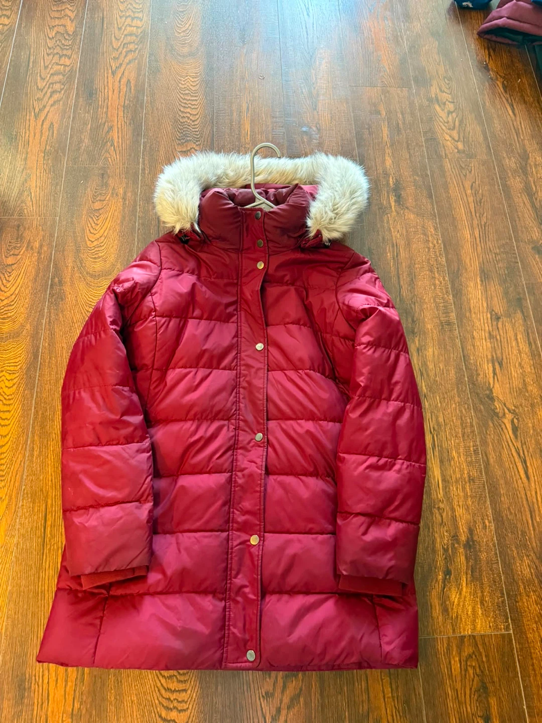Tommy hilfigure  Women's Puffer Coat with Faux Fur Hood - Red - photo 3