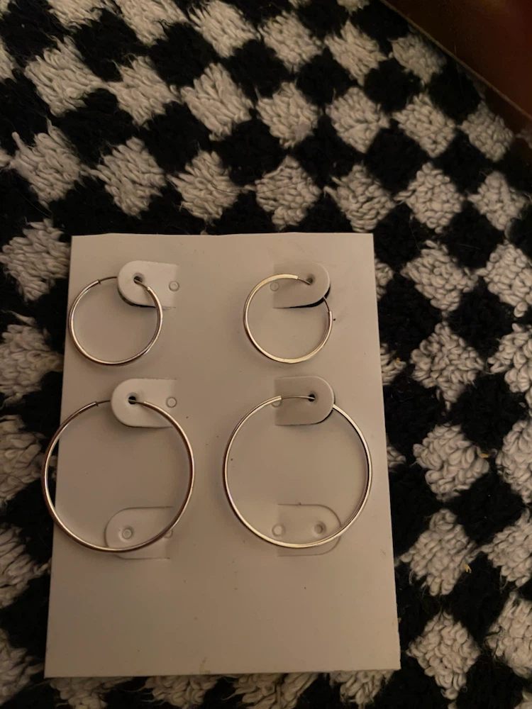 Silver hoop earrings