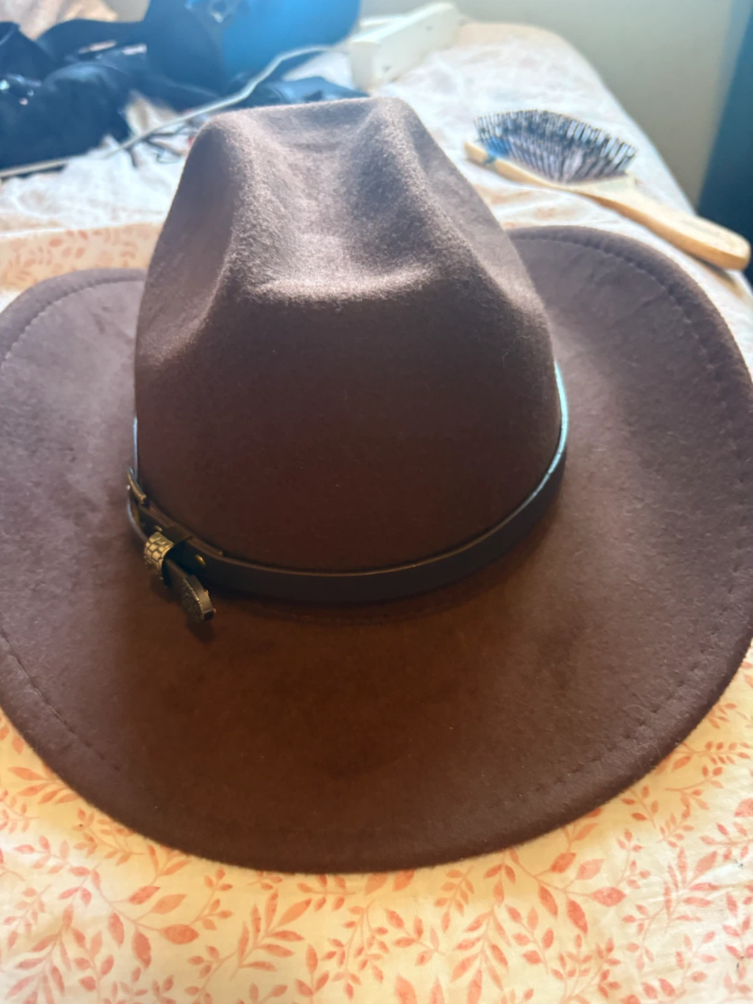 Brown Fedora Hat Size 57