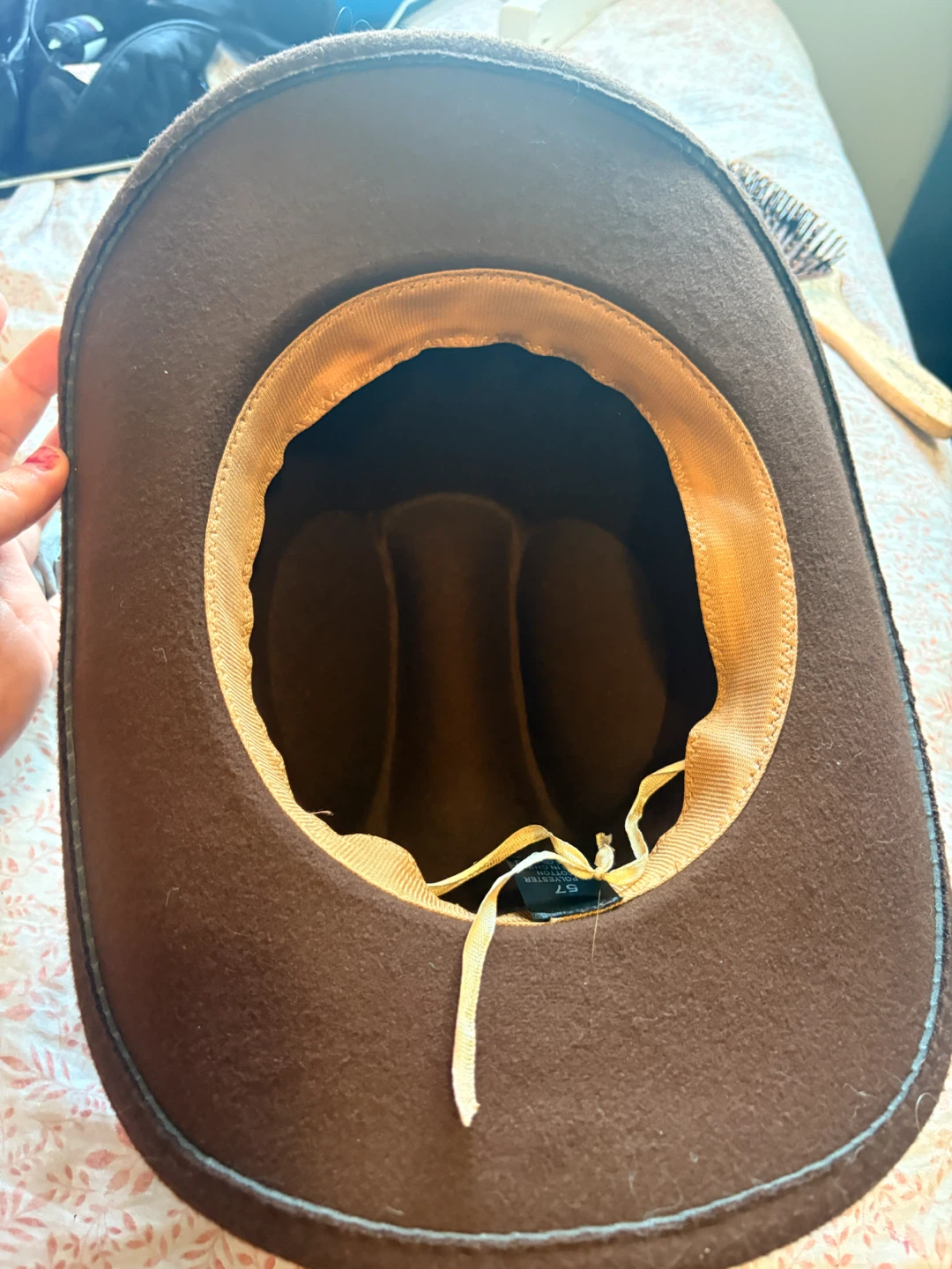Brown Fedora Hat Size 57 - photo 4