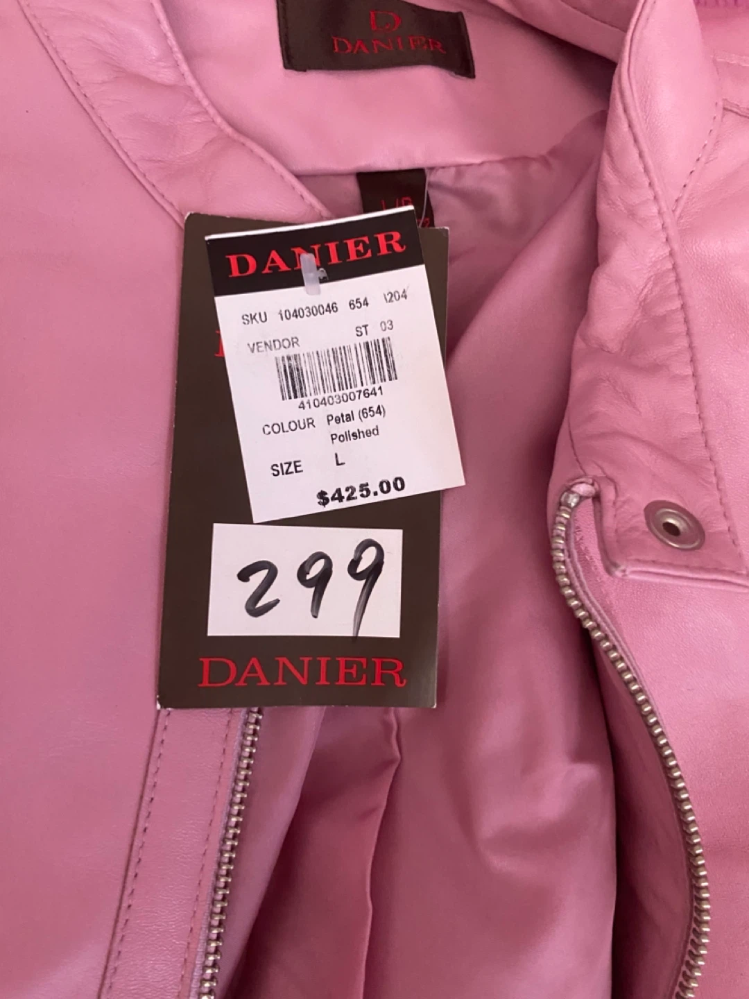 Danier Pink Leather Jacket new with tags on - photo 2
