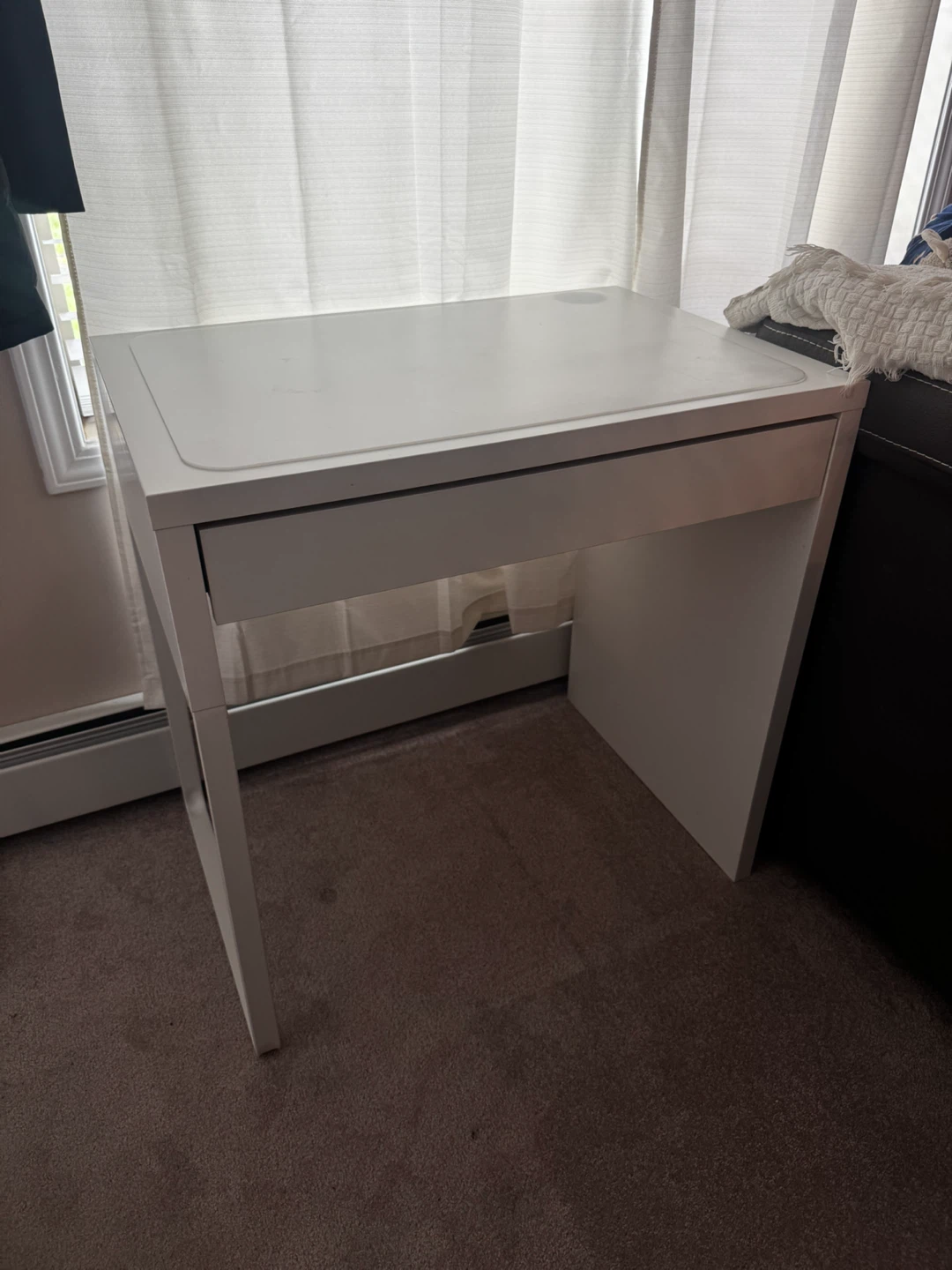 White Desk with Drawer
