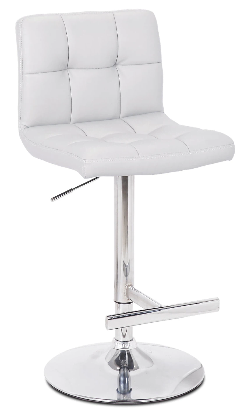 Set of 4 Cruz White Bar Stools – Swivel & Adjustable Height - photo 2