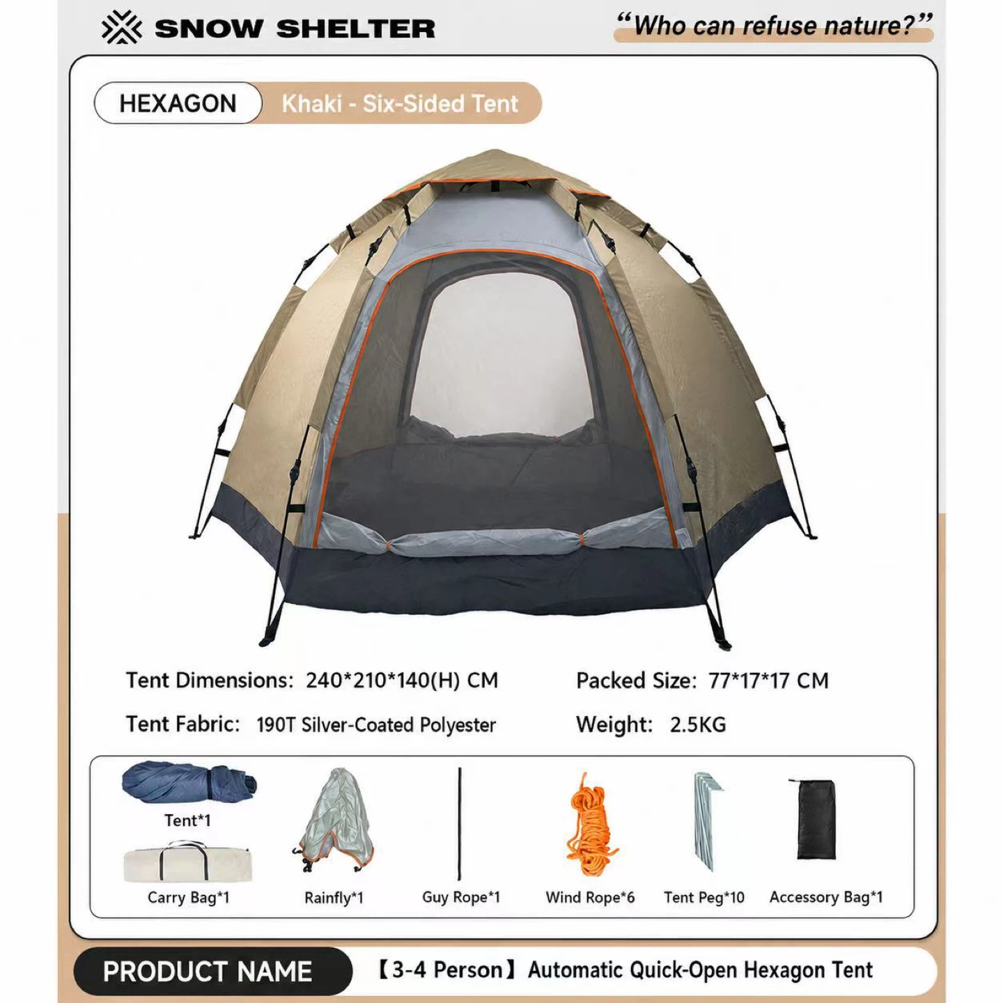 New* quick setup tent